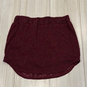 Chaser Deep Red Lace Skirt